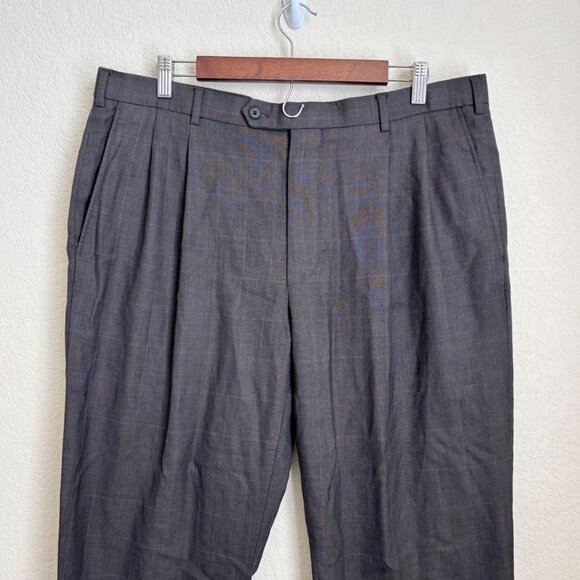 Brooks Brothers 346 Madison Fit Mens Dress Pants W38 L31 Gray Wool Blend - Picture 2 of 11